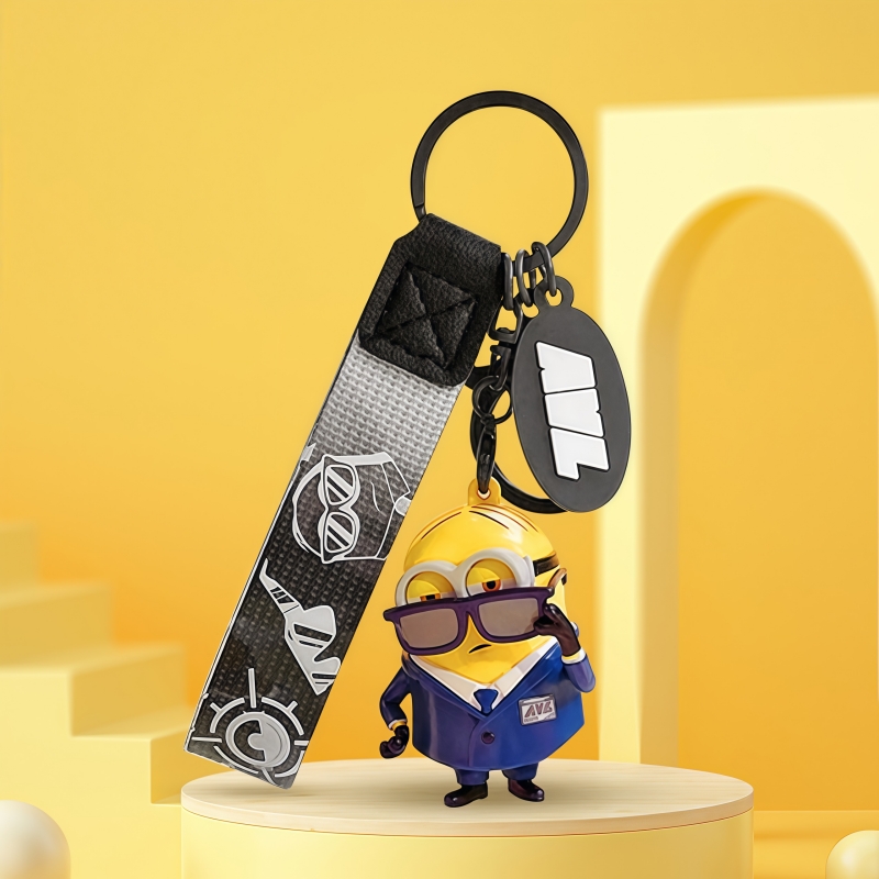Cartoon Minion keychain pendan - Car Accessories Girly avaliação e preço