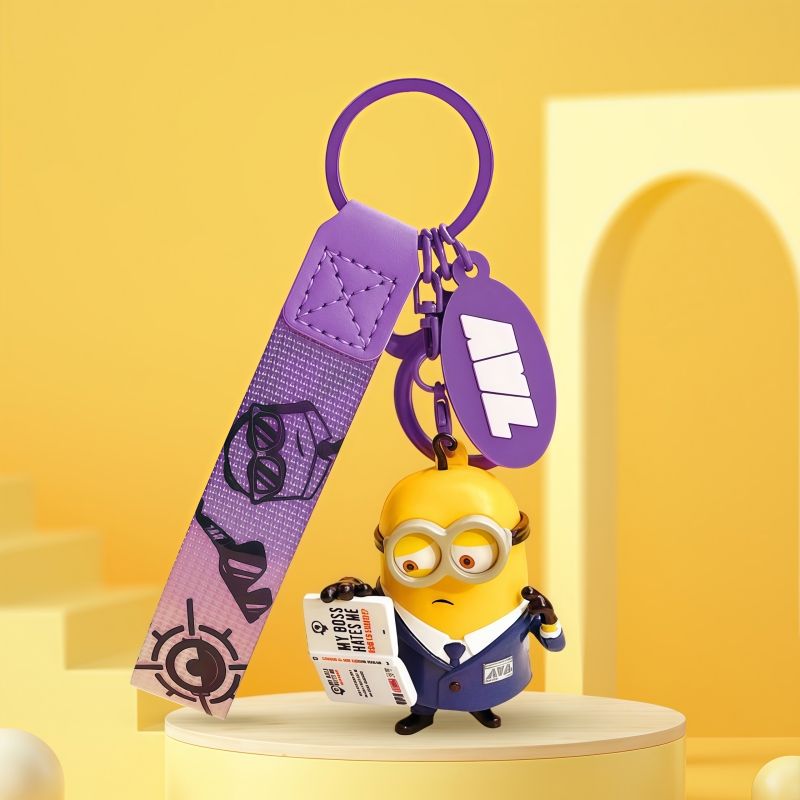 Cartoon Minion keychain pendan - Car Accessories Girly avaliação e preço