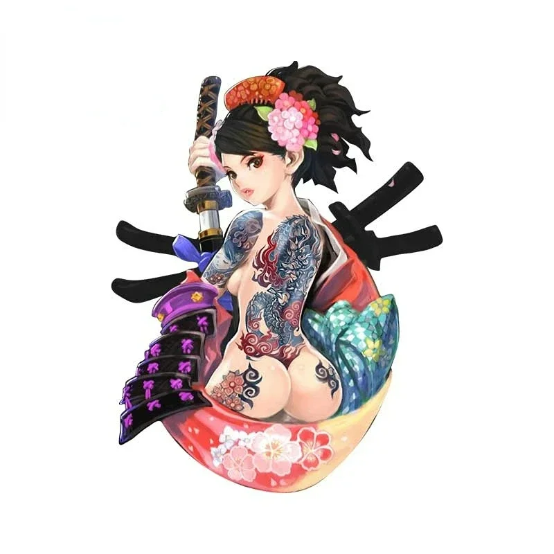 Car Sticker Japan Samurai Girl - Car Accessories Girly avaliação e preço
