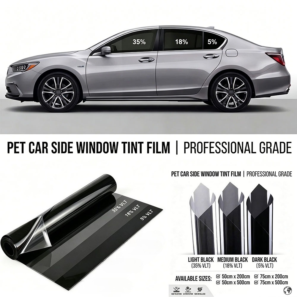 2m/5m 5/18/35 Percent VLT Car  - Tinted Window Film avaliação e preço