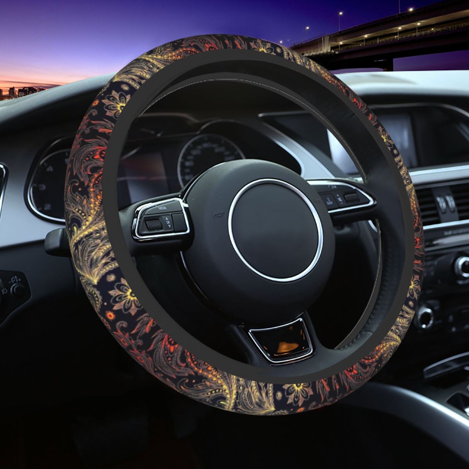 Phoenix Feather Print Steering - Car Accessories Phoenix avaliação e preço
