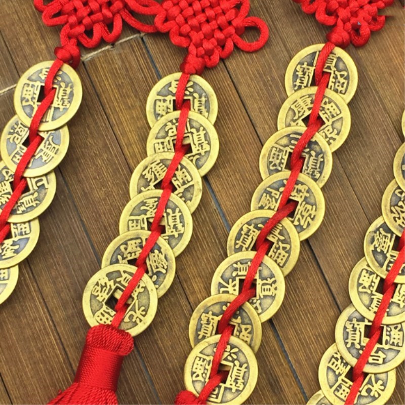 Feng Shui Coins Hanging Orname - Car Accessories Oman avaliação e preço