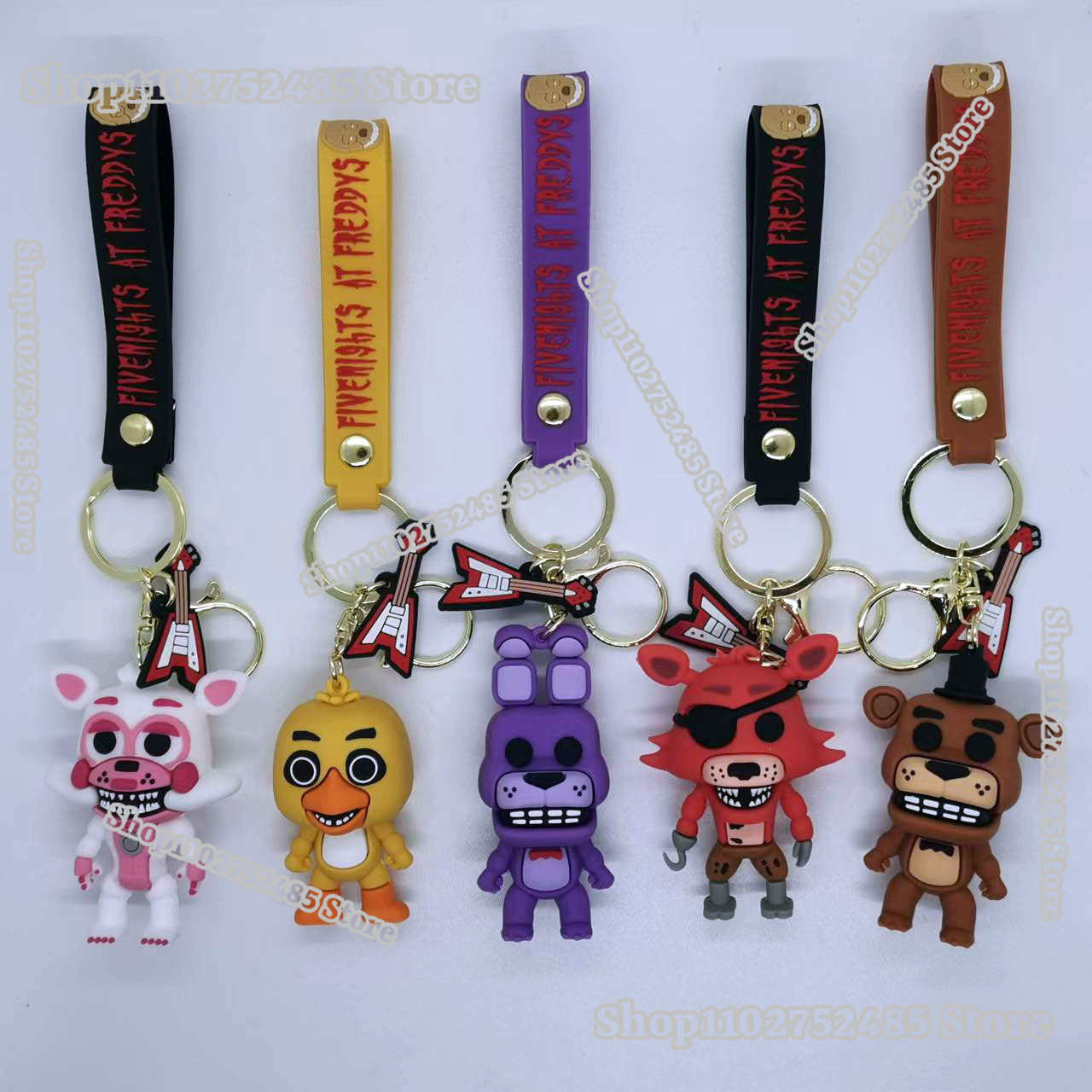5pcs Cartoon Anime FNAF Figure - Car Accessories Oman avaliação e preço