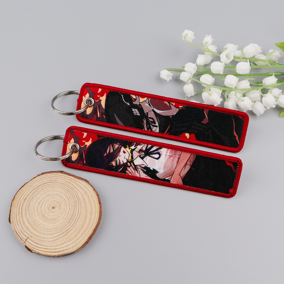 Anime Girls Embroidery Key Fob - Car Accessories Decoration avaliação e preço