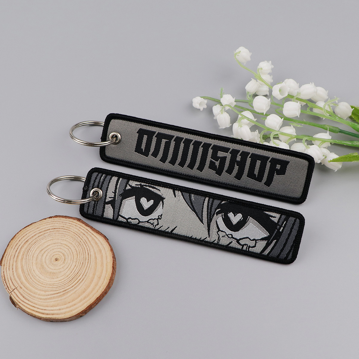Anime Girls Embroidery Key Fob - Car Accessories Decoration avaliação e preço