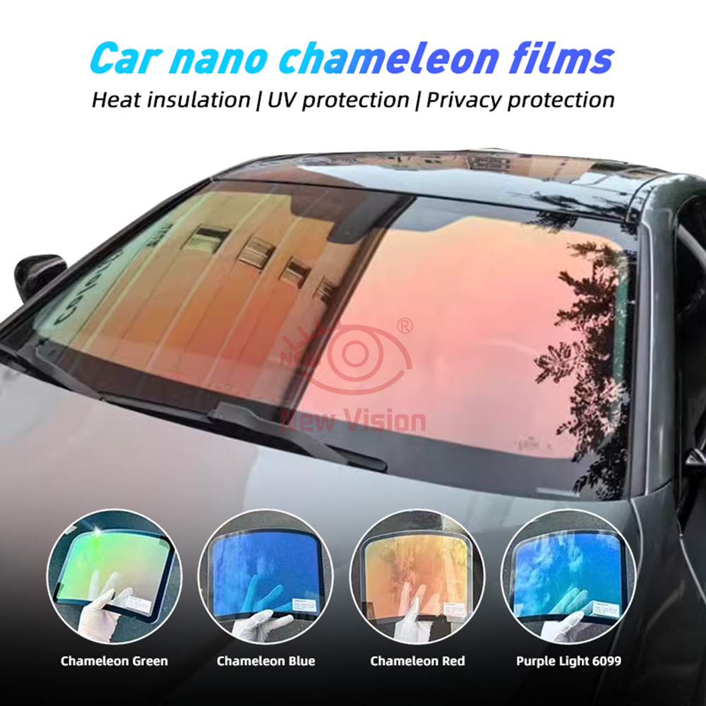 1mX4m 70%VLT Aurora Red Green  - Tinted Window Film avaliação e preço