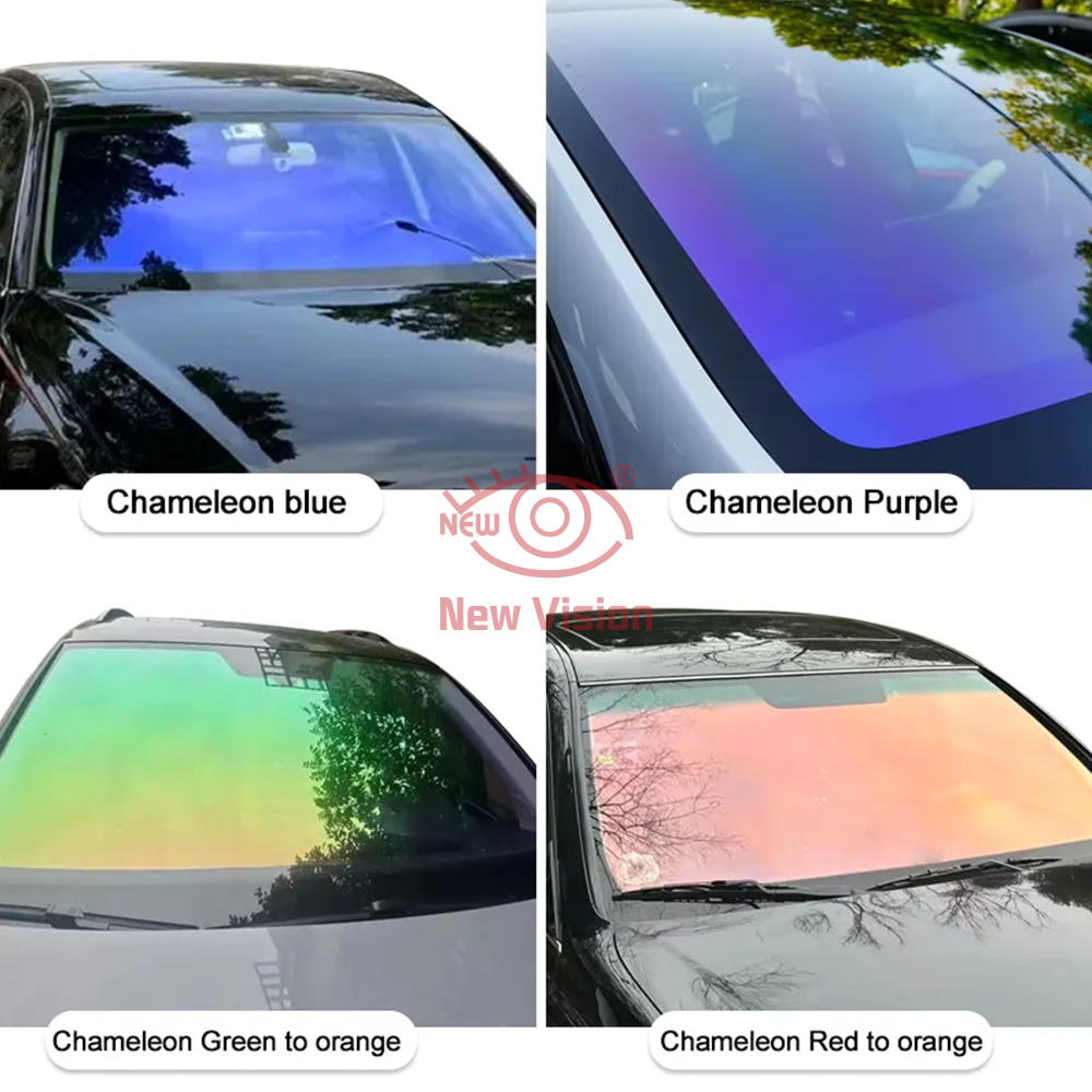 1mX4m 70%VLT Aurora Red Green  - Tinted Window Film avaliação e preço
