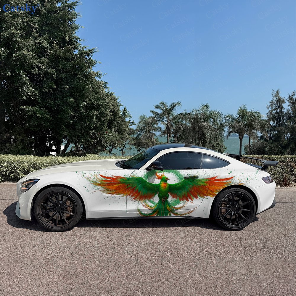 2pcs Green & Orange Feathered  - Car Accessories Phoenix avaliação e preço
