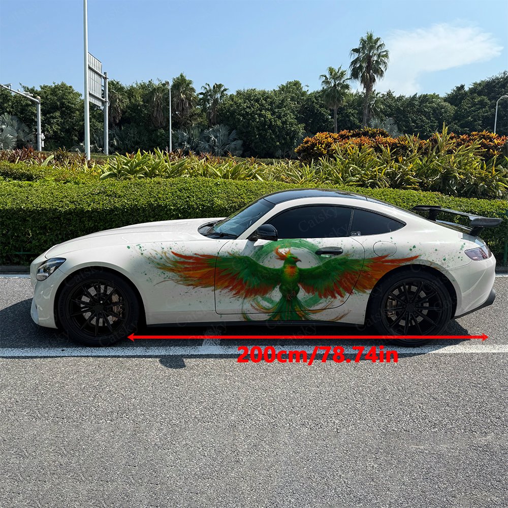 2pcs Green & Orange Feathered  - Car Accessories Phoenix avaliação e preço