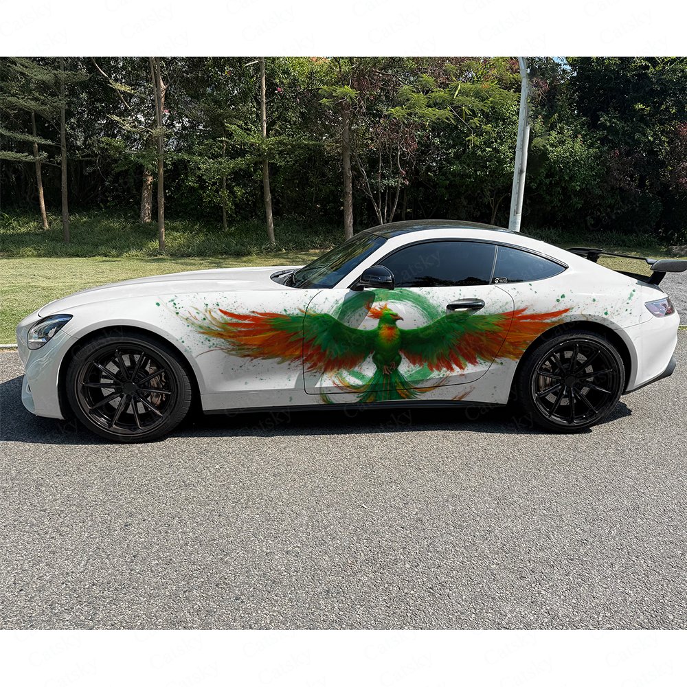 2pcs Green & Orange Feathered  - Car Accessories Phoenix avaliação e preço