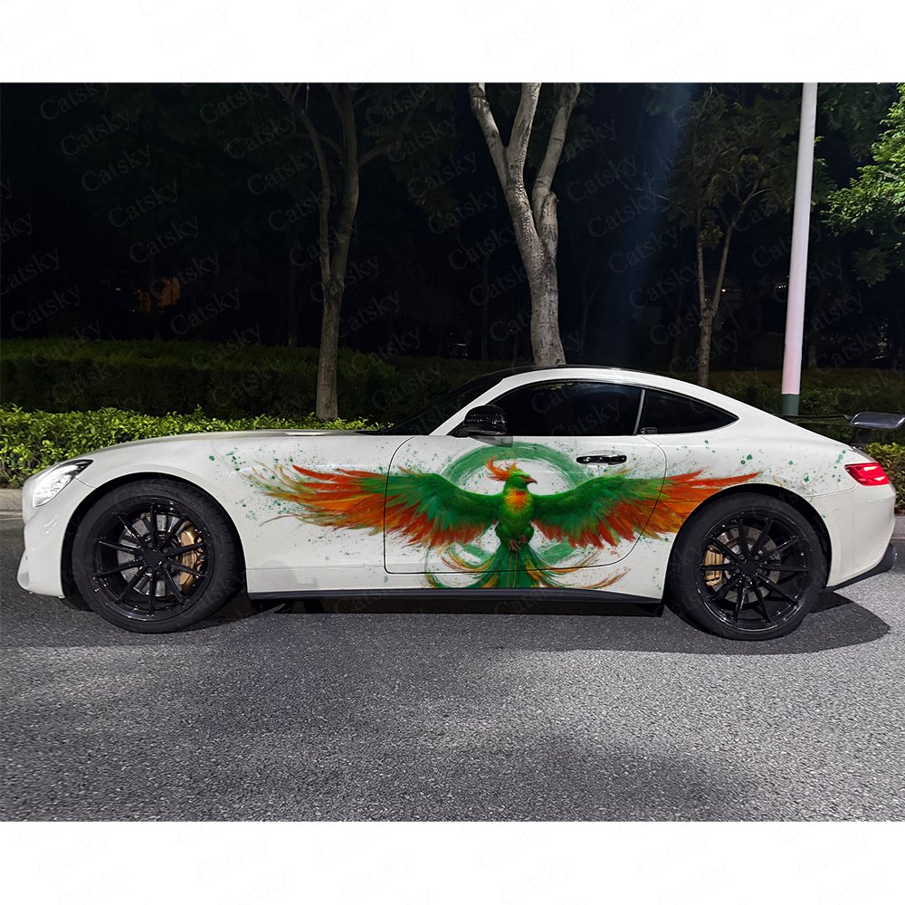 2pcs Green & Orange Feathered  - Car Accessories Phoenix avaliação e preço