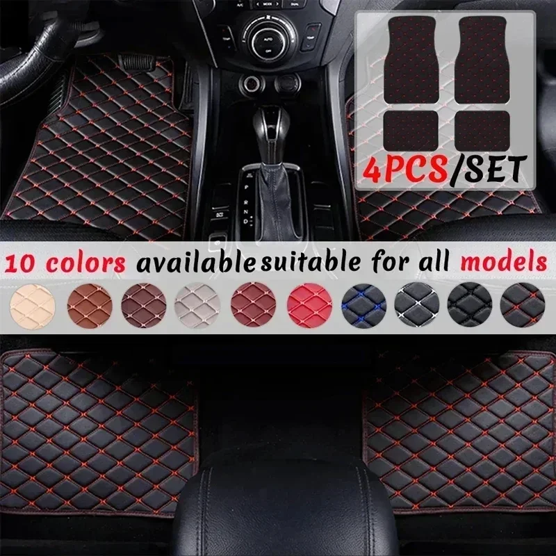 Car Floor Mats 4PCS Universal  - Car Floor Mat Rubber avaliação e preço