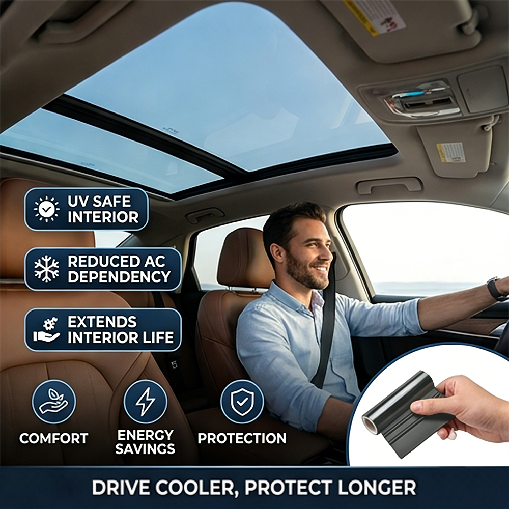 7.5mil TPH Car Sunroof Ice Arm - Tinted Window Film avaliação e preço