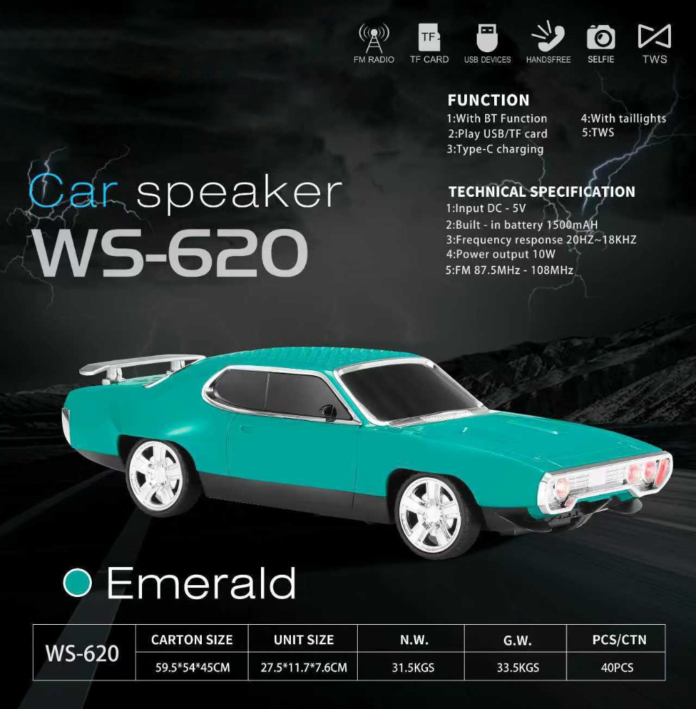WS-620 Retro Car Shape Bluetoo - Car Accessories Amazon avaliação e preço
