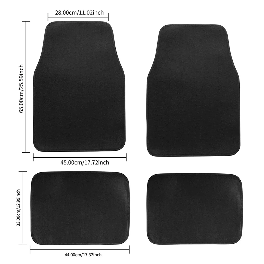 2/4Pcs Universal Fit Car Floor - Car Floor Mat Rubber avaliação e preço