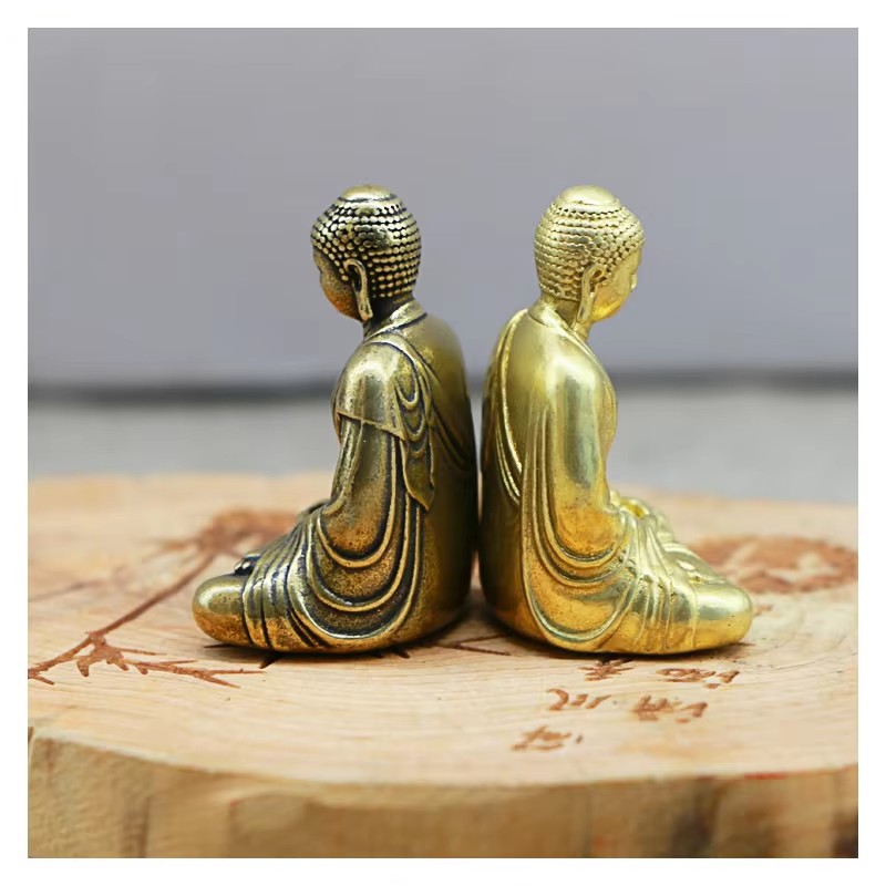 Mini Brass Buddha Statue Pocke - Car Accessories Oman avaliação e preço