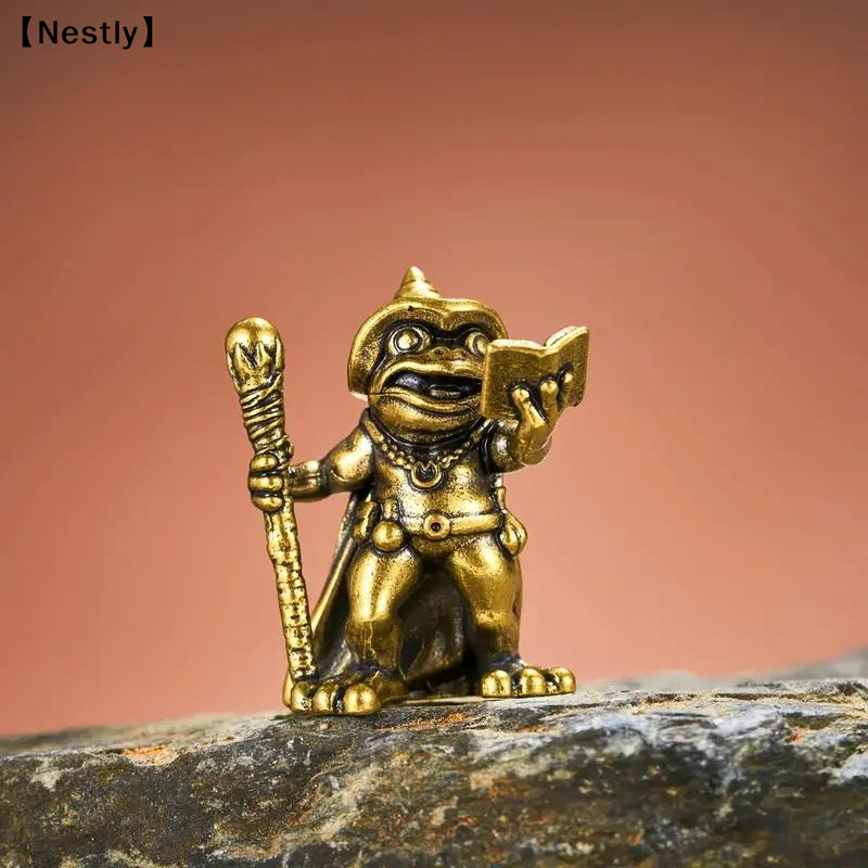 Vintage Brass Frog Wizard Stat - Car Accessories Oman avaliação e preço