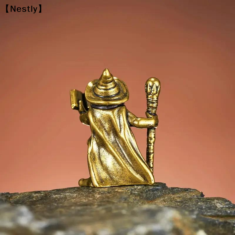 Vintage Brass Frog Wizard Stat - Car Accessories Oman avaliação e preço