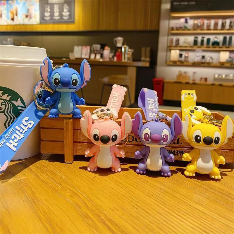 New Anime Stitch Toys Keychain - Car Accessories Girly avaliação e preço