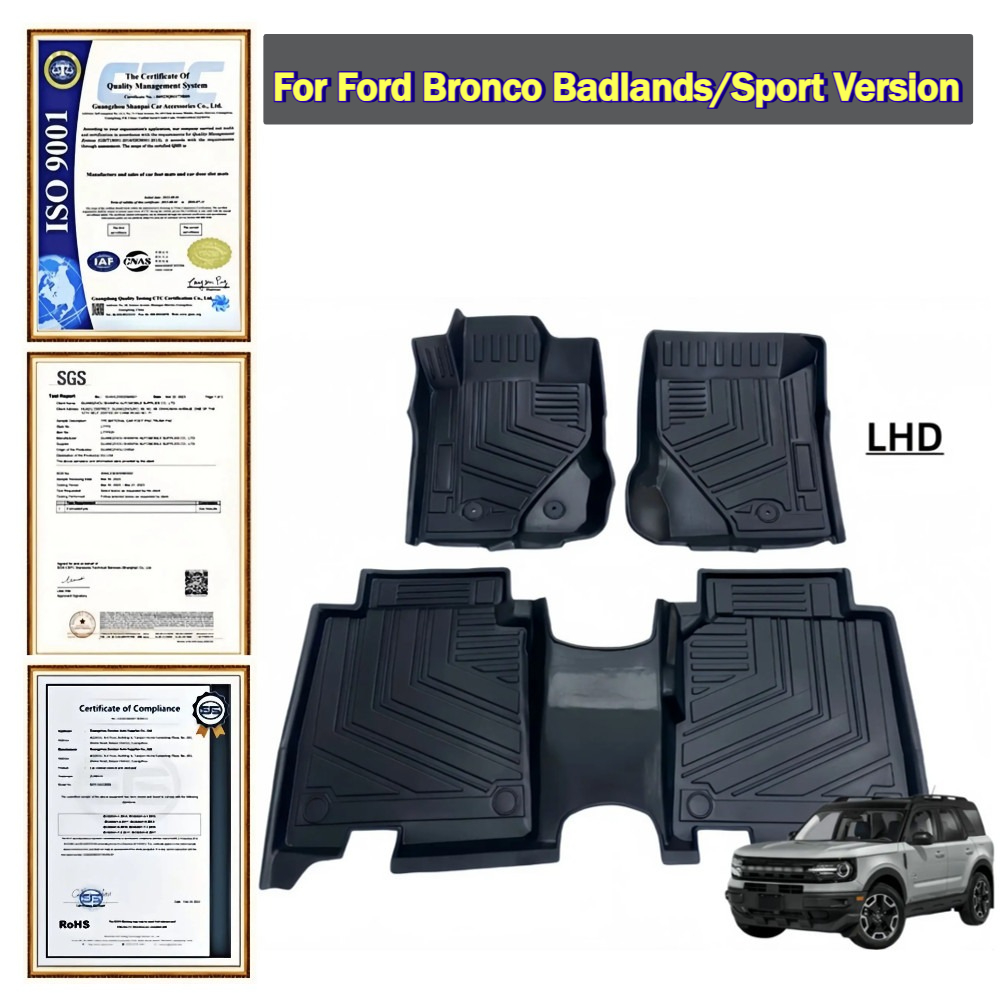 For Ford Bronco Badlands/Sport - Car Floor Mat Rubber avaliação e preço