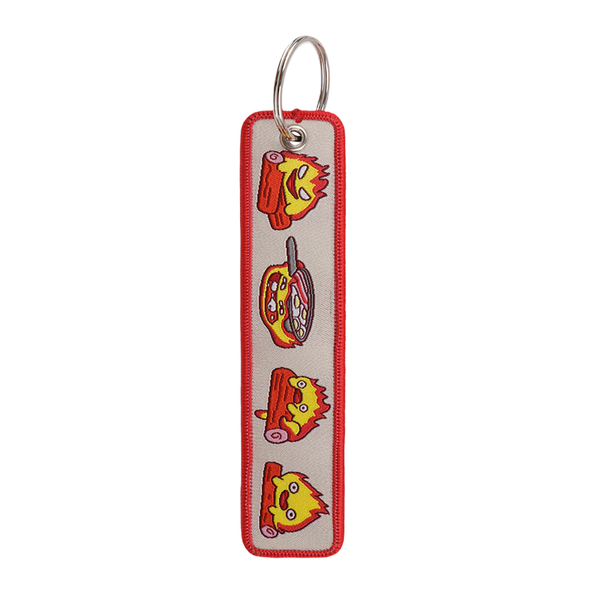 Anime Fire Embroidery Key Fobs - Car Accessories Decoration avaliação e preço