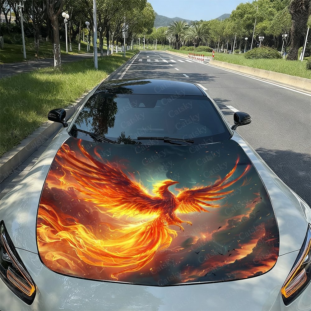 Flame Phoenix Car Hood Sticker - Car Accessories Phoenix avaliação e preço