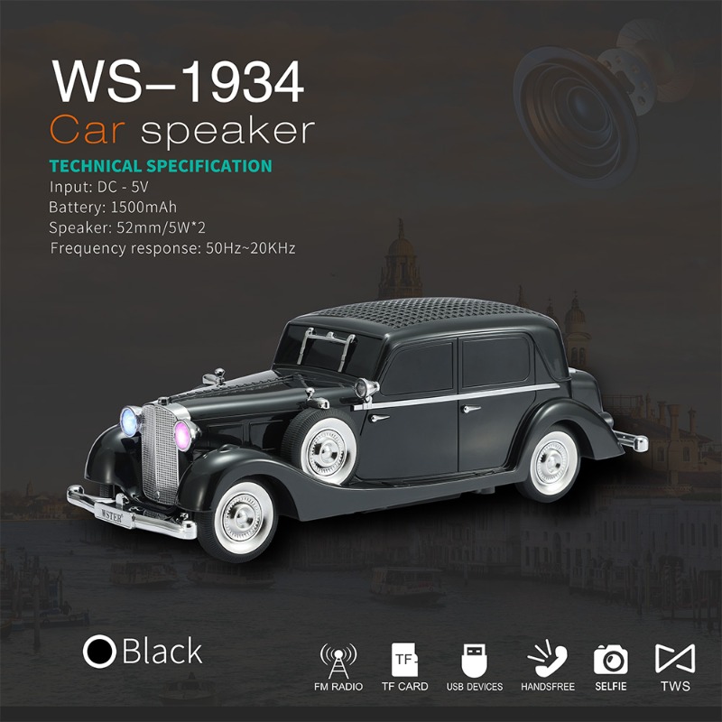 WS-1934 Wireless Car Shape Sou - Car Accessories Amazon avaliação e preço