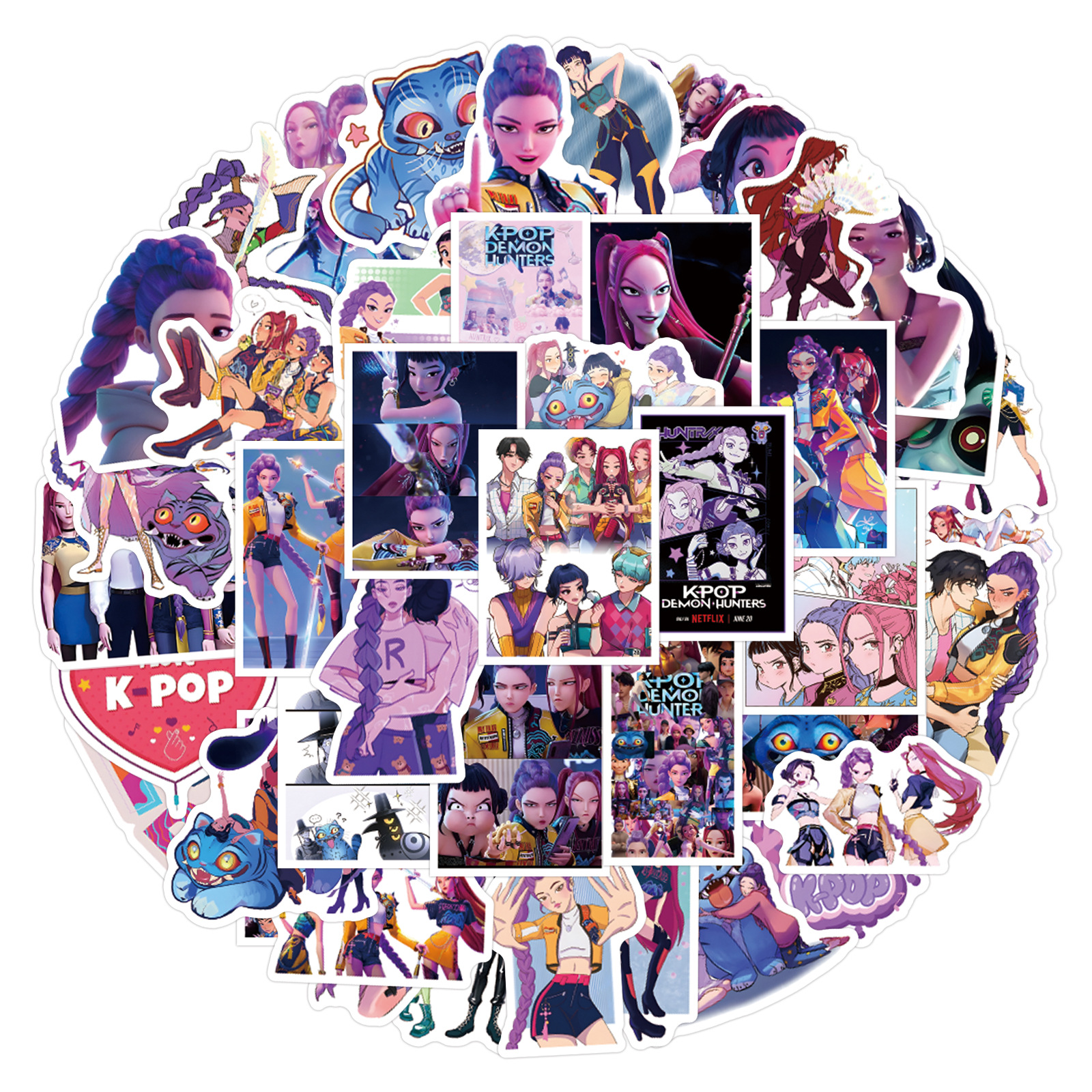 55/110pcs K-Pop Anime cartoon  - Car Accessories Website avaliação e preço
